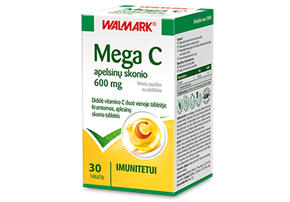Mega C 600 mg, apelsinų skonio